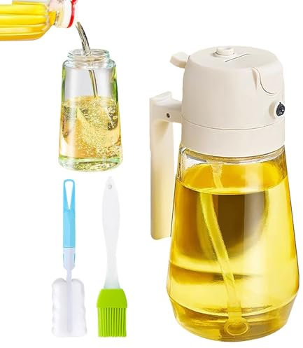 Pulverizadores de aceite, dispensadores de aceite, boquillas reemplazables, botella de aceite en aerosol para cocinar, botella de spray de vidrio transparente, pulverizador de botella de aceite con