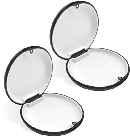 EUPSIIU 2 Pièces Boite Gouttiere Dentaire Orthodontique, Boîte à Bretelles, Boîte à Prothèses Dentaires, Étui à Prothèse Dentaire, Boite Appareil Dentaire, Cas de Retenue pour Adulte Enfant (Noir)
