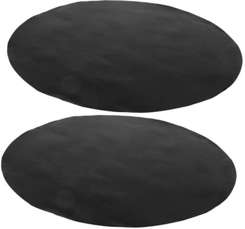 CAXUSD Lot De 2 Tapis De Barbecue Ronds Antiadhésifs 40 Cm en PTFE Noir, Coussinets Réutilisables pour Cuisson en Extérieur, Protection Antidérapante Et Facile à Nettoyer