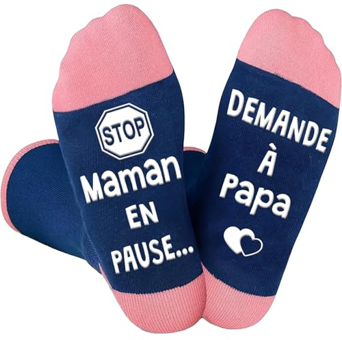 Cadeau Maman, Chaussette 39-42 Coton, Cadeau pour Maman Anniversaire Noel Fête des Mères