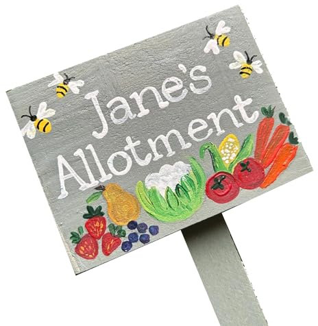 Personalised Vegetable Garden Plaque, Planter Sign, Allotment Sign & Stake, Gardeners Gift, Plot Marker, Veg Patch Sign, Grow Your Own