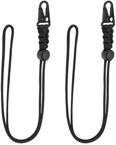 Namvo Verstellbare Paracord-Schlüsselband-Halskette mit robustem HK-Clip, Ausweishalter, Schlüsselring, Pfeifenschnur für Outdoor-Wanderungen, Camping, Büro