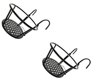 TOYANDONA 2 Pièces Jardinière De Balcon De Plein Air Jardinière De Garde-Corps Suspendu Support De Rangement pour Pot De Fleurs Pots Suspendus D'intérieur Pendaison Balustrade Métal Noir