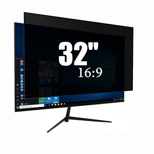 Ceydebne 32 Inch Privacy Screen for Monitor with 16:9 Widescreen Monitor Blue Light Screen Protector - Anti-Glare - Anti-Scratch Protector Film for Data Confidentiality Privacy Shield