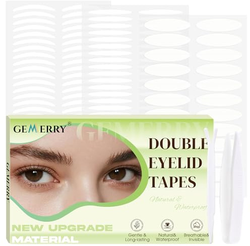 GEMERRY Schlupflider Stripes Unsichtbar 720PCS Augenlid Stripe-unsichtbar | Wasserfest, Double Eyelid Lifting Tapes,24h Halt
