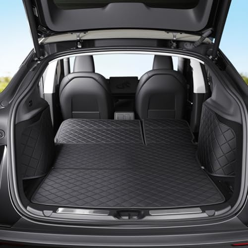 ThinsGo Kofferraummatte für Tesla Model Y Juniper 2025 2026 Neues Tesla Model Y Juniper Zubehör Kofferraummatte Haustiermatte Kofferraumschutz