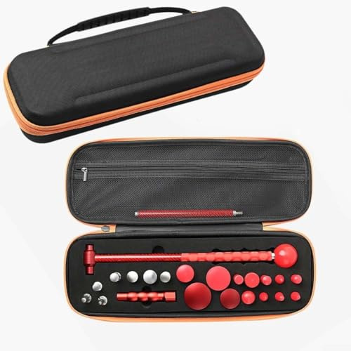 YobiLife Martello per rimozione ammaccature senza vernice con manico in fibra di carbonio e 20 teste in lega per riparazione carrozzeria auto e kit di fissaggio per danni da grandine