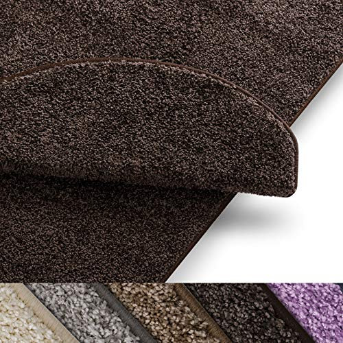 casa pura Teppich Läufer Uni Nougat | Qualitätsprodukt aus Deutschland | GUT Siegel | kombinierbar mit Stufenmatten | viele Größen (240 x 150cm)