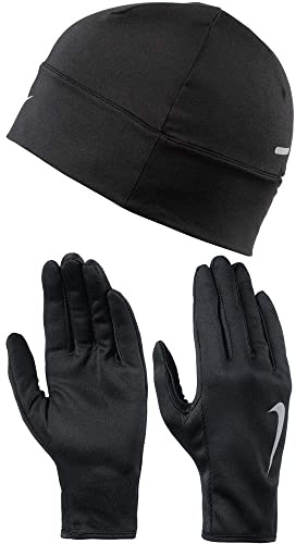 Nike Damen Damen Mütze Und Handschuh Set Dry Mütze und Handschuh Set, schwarz/Silber, M/L, N.RC.36.082