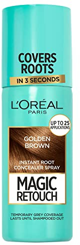 L’Oréal Paris Magic Retouch Instant Root Concealer Spray, Quick Grey Coverage, Easy Application, Shade: Golden Brown, 75ml