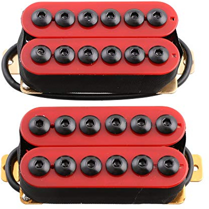 LYWS Tonabnehmer für E-Gitarre, Humbucker, Hals und Steg, Keramik, Rot