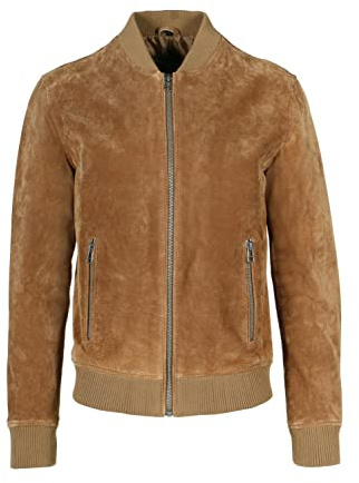 Freaky Nation Chaqueta de cuero para hombre Ted-fn, coñac, M