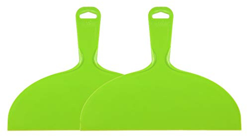 sourcing map Spatule Grattoir Masticage 10 Plastique Flexible Couteaux Enduire Disposable Épandeur pour Rubanage Cloison Sèche Paroi Peinture Vert 2Pcs