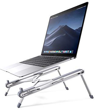 UGREEN Laptop Ständer Tragbar Höhenverstellbar Notebook Ständer Aluminium | Verstellbare Winkel, Kompatibel mit 8 Zoll bis 15,6 Zoll Laptops, Faltbar & Leicht, mit optimierter Wärmeableitung
