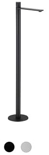 BERNSTEIN - Robinet Mitigeur Lavabo/Vasque sur pied en Laiton Noir mat 112cm, Levier monocommande pivotant 360°, Design Rond Moderne + Cartouche céramique - 8046