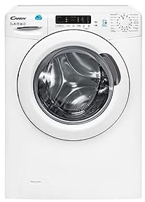 Candy Smart CS 1272DE/1-11, Lavatrice slim a carica frontale, 7 KG, Classe D, 1200 giri, 79 dB, Partenza Ritardata, 16 programmi, Bianco, AxLxP 85x60x45 cm