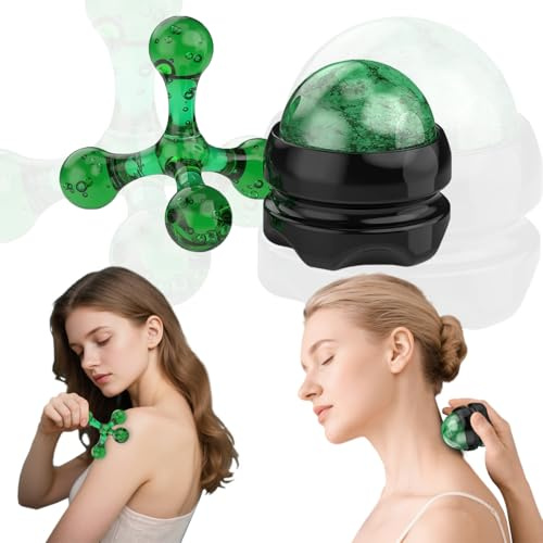 Balle de massage et balle de fascia pour auto-massage et thérapie par points de déclenchement, appareil de massage acupression, boule de massage pou(Vert)