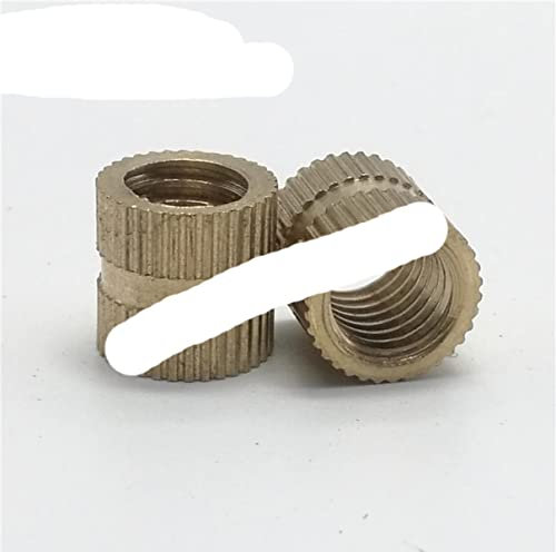 20 Stk./50 Stk./100 Stk. m1,4 M2 M2,5 M3 M4 M5 M6 M8 Einsatzmutter Spritzguss Messing Doppeldurchgang gerändelte Gewindeeinsätze Muttern-M2 AD 3,5 mm 100 Stück, Länge 10 mm