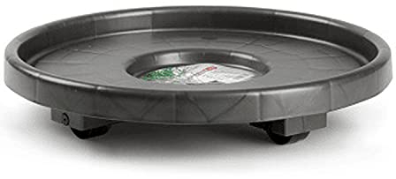CABLEPELADO Soporte Maceta plastico con Ruedas, Rodillo para Plantas, Maceta con Ruedas, Portamaceta, Porta Plantas, Soporte para Plantas, Diámetro de 33.5 cm, Plástico, 4 Ruedas, Negro