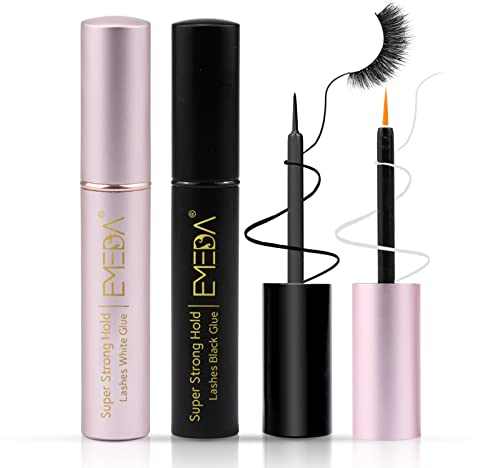 EMEDA Super Stark Wimpernkleber Klare Latex-Freie Schwarz Professional Lash Glue Wasserfest Best Black White Strip Eyelash Adhesive