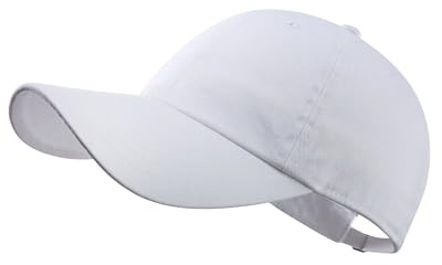 GADIEMKENSD Blank Baseball Cap Washed Cotton Hat for Women Men Unconstructed Soft Basic Hat Unisex Custom Items Plain Caps Dad Hats for Outdoor Sports Golf Running Hiking White
