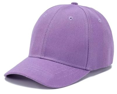 Boolavard Kids Boy Girl Baseball Cap Hat Soft Cotton Lightweight Adjustable Size for 2-9 Years (Light Purple)