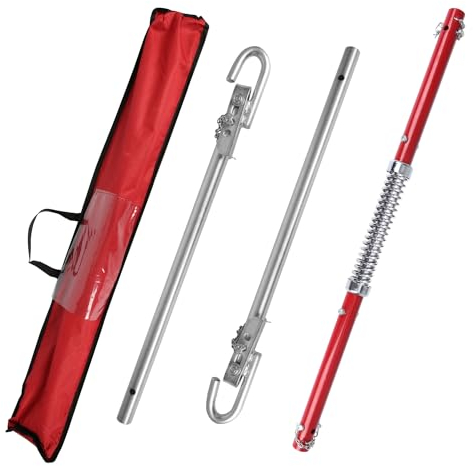 Sonnewelt 3-TLG Auto Abschleppstange mit Federdämpfung für PKW AHK Anhängerkupplung Auto Traktor.Max. Zugkraft: 2000kg