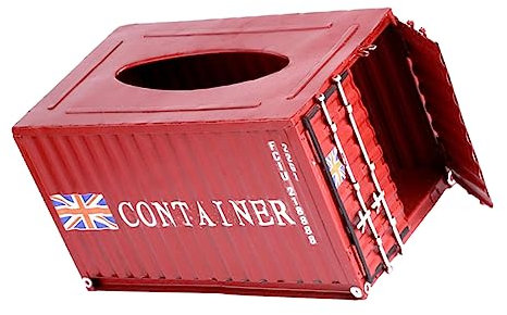 Cabilock Kasten Vintage Schreibtisch Taschentuch Fall Retro Toilettenpapierbox Retro Taschentuchbox Aus Metall Gewebebehälter Aus Metall Behälter-Tissue-Box-Halter Schmiedeeisen Spender