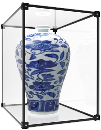 30x30x40cm Acryl Vitrine Schaukasten,Transparent Stapelbar Vitrine | Anwendbar auf 21346 21349 Modell StaubdichtSelbstaufbau mit Tür Für Spielzeug Figuren Modellautos Sammelfiguren Sammlung