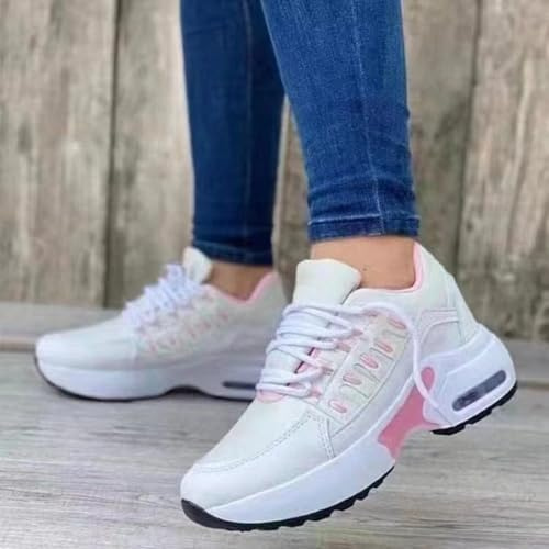 Scarpe Terapeutiche Per Diabetici Da Donna Scarpe Da Corsa Scarpe Alluce Valgo Piedi Gonfi, Scarpe Da Ginnastica Leggere E Traspiranti Antiscivolo Scarpe Ortopediche Per Artrite Edema,White-36 EU
