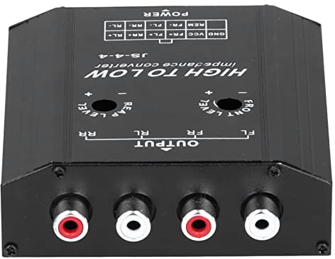 AOWINHIT Convertitore di Impedenza 12V a 4 Canali Filtro di Frequenza per Altoparlante Radio Stereo per Auto Alta a Bassa