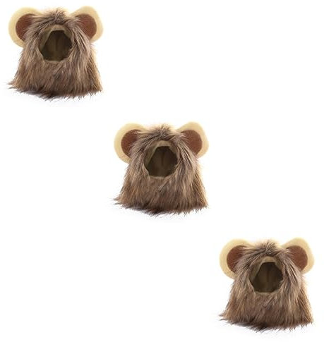 BESPORTBLE 3St Katze-Cosplay- ütze kleine hundekostüme Halloween-Kostüme für Hunde Katzen-Outfit Haustier Katze tiermütze Dog Costume perücke Kopf Kappe Haustier verkleiden Sich Kostü