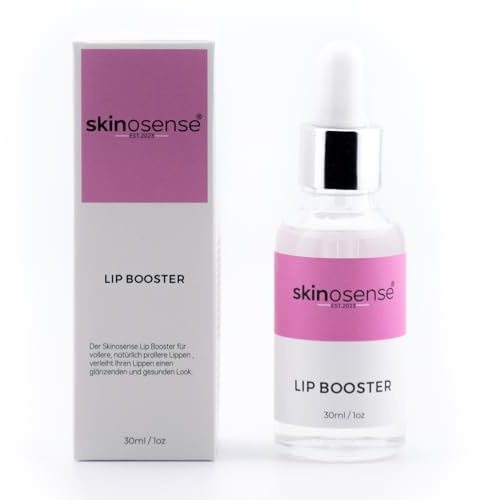 Skinosense® Lip Booster Liquid Serum 30ml | Lippenpflege mit Vitamin E & Pflanzenölen, vegan, für vollere Lippen & glattere Lippenkonturen