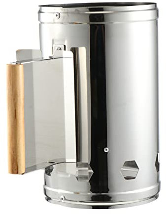 YARNOW 1pezzi Accendifuoco per Barbecue al Carbonio Attrezzo per Accensione Rapida Scudo Termico e Manico in Legno Resistente per Uso Lungo Termine