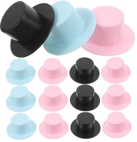 MAGICLULU 30 Stück Mini-zylinder Aus Kunststoff Hüte Miniatur-zylinder Weihnachtszubehör Bastelzubehör Zum Basteln