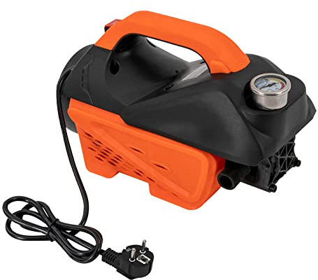 Högtryckstvätt 1 300 W, elektrisk tryckrengöring, bärbar högtryckstvätt, mobil tryckrengöring, högtryckstvättspistol, flöde 10 l/min, för bilar, fönster, gräsmatta, pooler