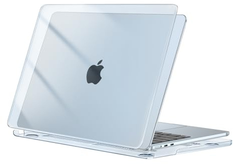 MOSISO Custodia Compatibile con MacBook Air 13 Cover M5 M4 M3 M2 2026 2025 | Protezione Case per MacBook Air 13,6 pollici 2024-2022 A3449 A3240 A3113 A2681, Celeste Cristallo