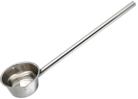 BESTOYARD Cucharón con mango extendido para plantas, cucharón de agua, cucharón para interior, cucharones de sopa, regadera, cuchara de agua con mango, cuchara de cocina, acero inoxidable, plateado