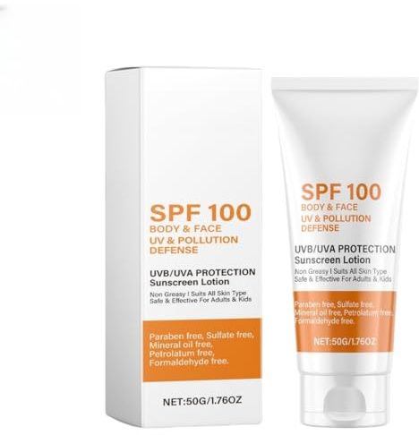 Sonnenschutzmittel mit LSF 100 für Gesicht und Körper, UV-Schutz für Outdoor-Sportarten