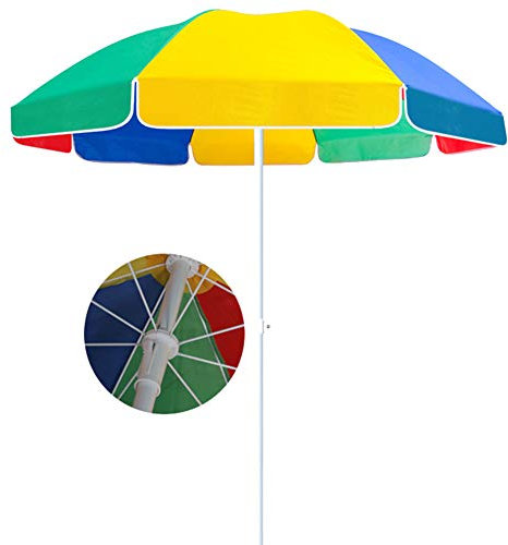 DLAZUM Ombrellone da Giardino Piccolo da 7 Piedi/2,2 m, ombrellone da Giardino Rotondo con manovella, ombrellone da Tavolo per Esterni per Prato, Cortile, Bordo Piscina, Te