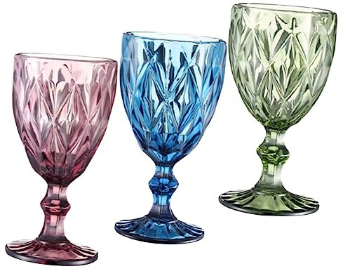 LIFKOME Verres à Whisky Multicolores Vintage 150 Ml En Verre Épais Résistant Lot De 3 Pour Cocktails Bar Maison