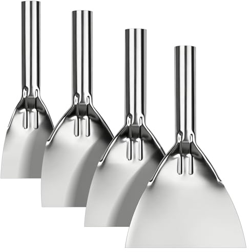 MOPUBZO Spachtel Set, 4 Stück Profi Malerspachtel Spachtel Set, Spachtel Werkzeug aus Edelstahl für Tapeten & Wände, Die Klingengröße beträgt 75mm 100mm 125mm 150mm
