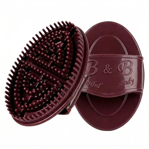 MASSOVIBE Meridian Massage Brush Full Body Relaxation, Beauty Salon Professional Massage Brushes for Back Neck Scalp Belly (Brown)