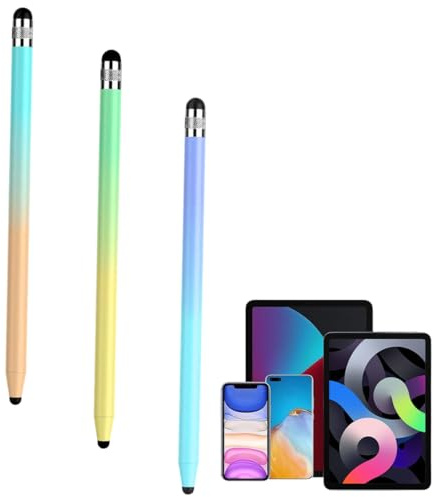 Pack de 3 Stylets Tablette, 3 en 1 Stylet pour iPad Samsung Tablette Smartphone, Stylet Tactile très Sensible et de Haute Précision
