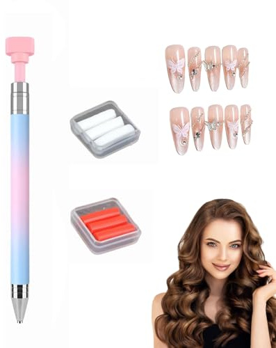 Stylo à Cire Rechargeable Automatique, Outil De Ramassage De Strass Pour Nail Art Et Peinture Diamant, outil de ramassage de strass pour nail art et peinture diamant, rechargeable pour loisirs (A)