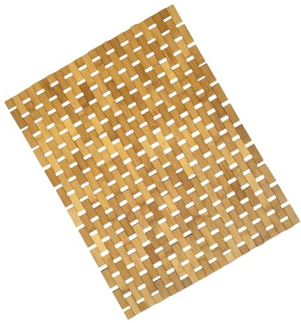 FUTUREORYY Tappetino Antiscivolo in Bambù Naturale 60X40 CM Cuscino Assorbente per Bagno e Ingresso Zerbino per Pavimenti Casa e Balcone Resistente e Facile da Pulire