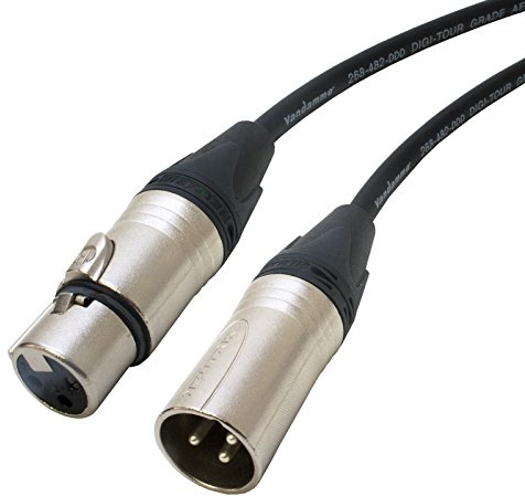 Van Damme DMX 3 Pin XLR to XLR Lead Stage Lighting Control Cable Neutrik Long 1.5 m 10 m (15 m)