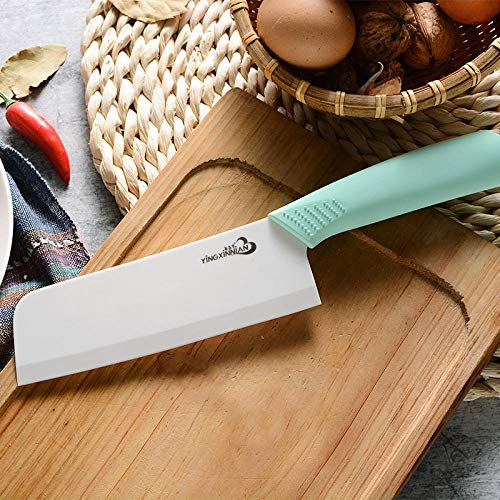 Household Ceramic Knife Set Multi-Function Kitchen Knife Fruit Knife Melon Knife Portable Portable Peeling Knife Complementary Food Knife-Light Blue