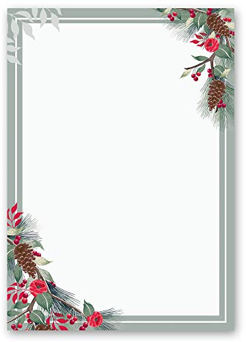 Briefpapier Jahreszeiten - Winter WINTERZWEIGE - DIN A5 Format 50 Blatt - Paper-Media