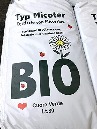 TERRICCIO CON MICORRIZE BIOLOGICO E PROFESSIONALE TYP MICOTER SACCO LT.80 CIRCA 25KG